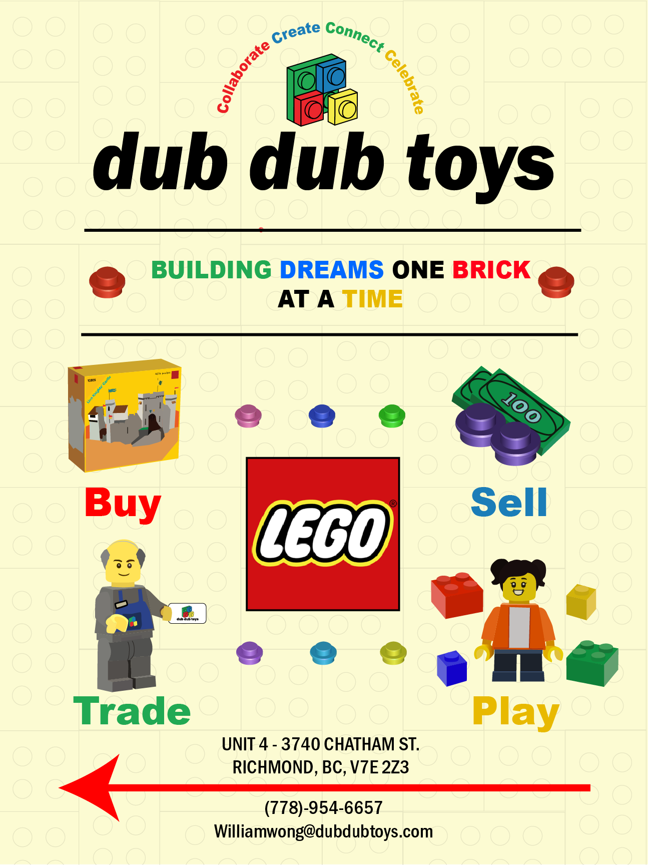 DubDub Toys A-frame sign back