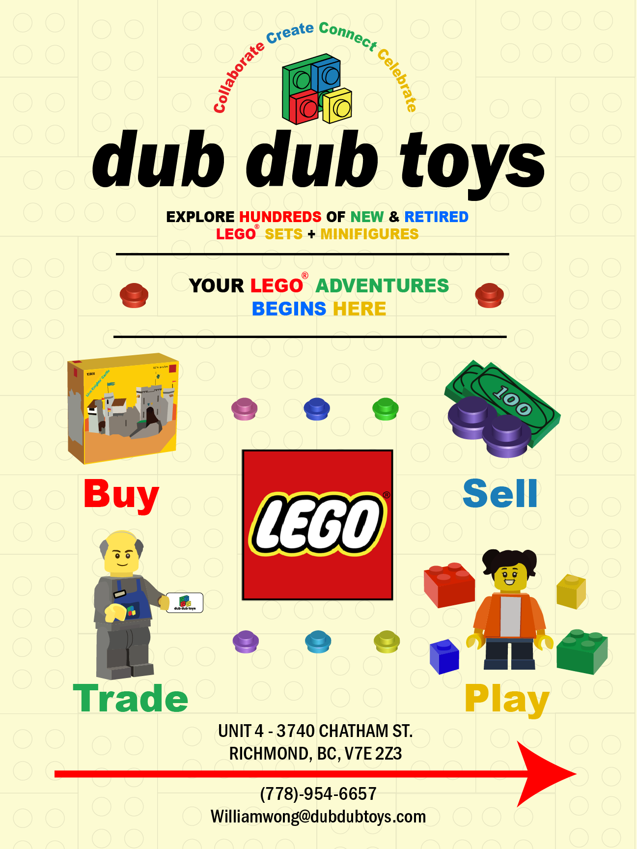 DubDub Toys A-frame sign front